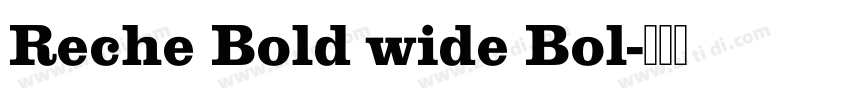 Reche Bold wide Bol字体转换
